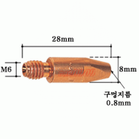 co2용접기 토치 팁(大)  0.8mm/10pcs (이탈리아)